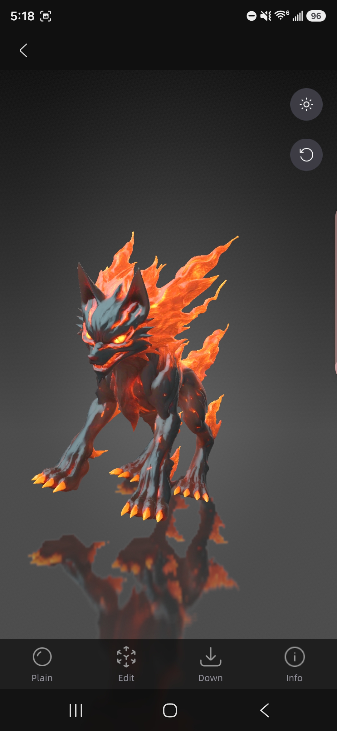 Fire wolf