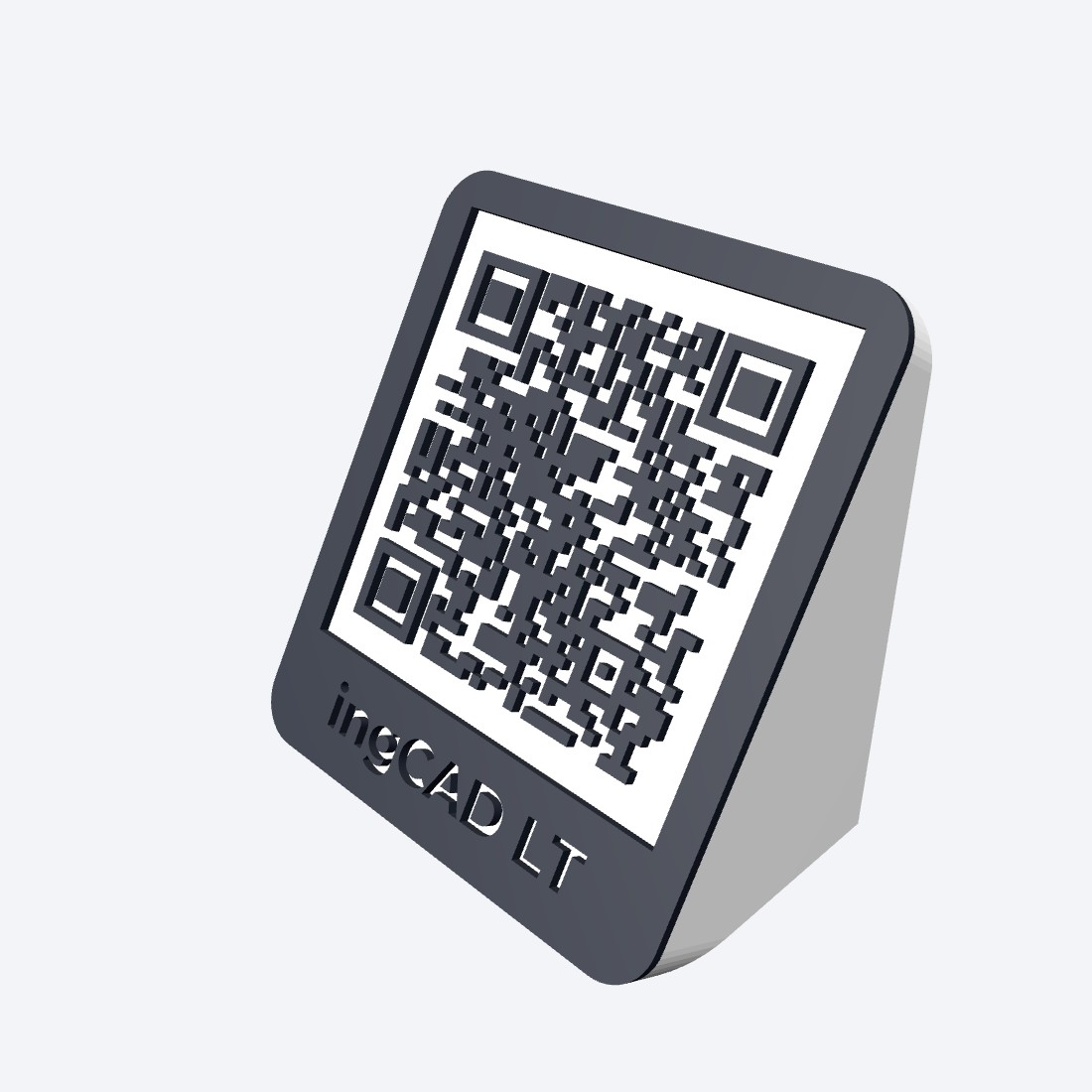 ingCAD LT QRcode stand 3D