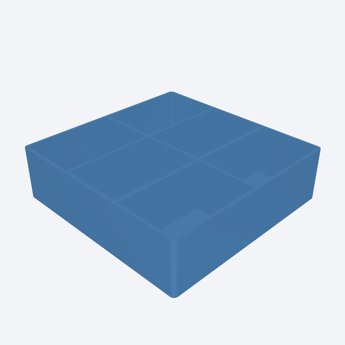 Storage Bin 185×182×51 mm · 3×2