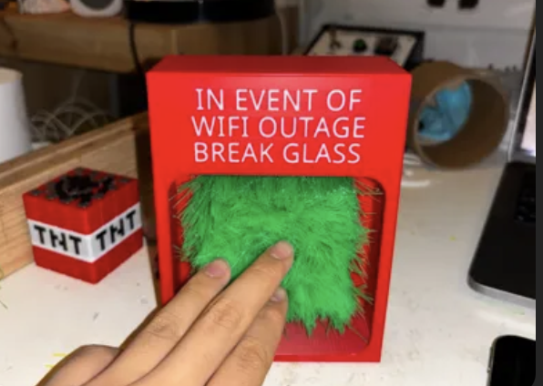 Cool fire alarm for touching grass.