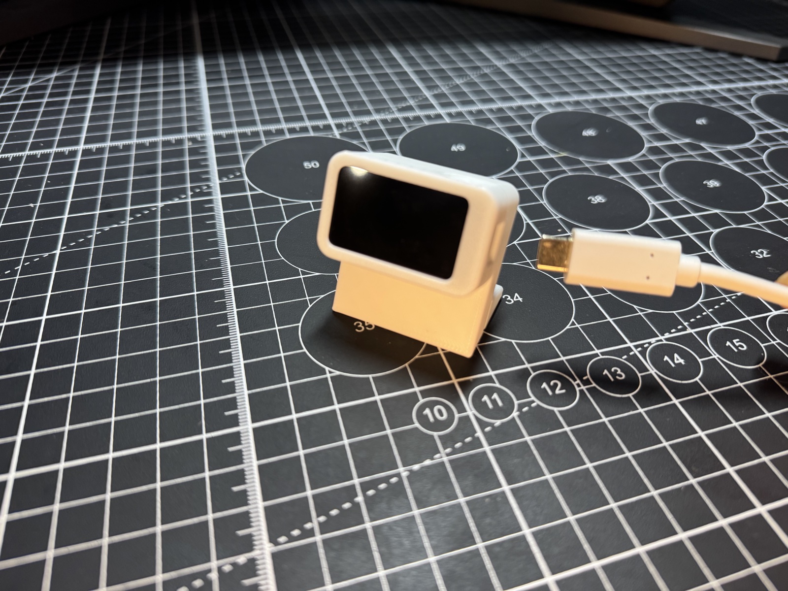 Push the frame onto the stand