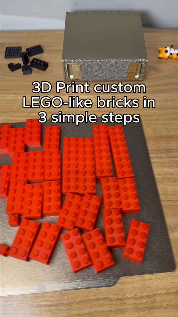 3D Print your own LEGO-like bricks in 3 steps