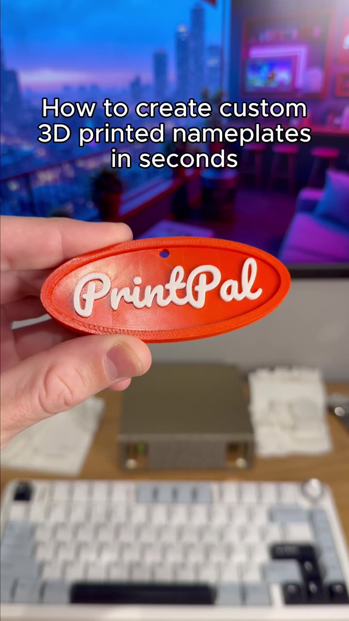Create a custom 3D printed name plate with no experience