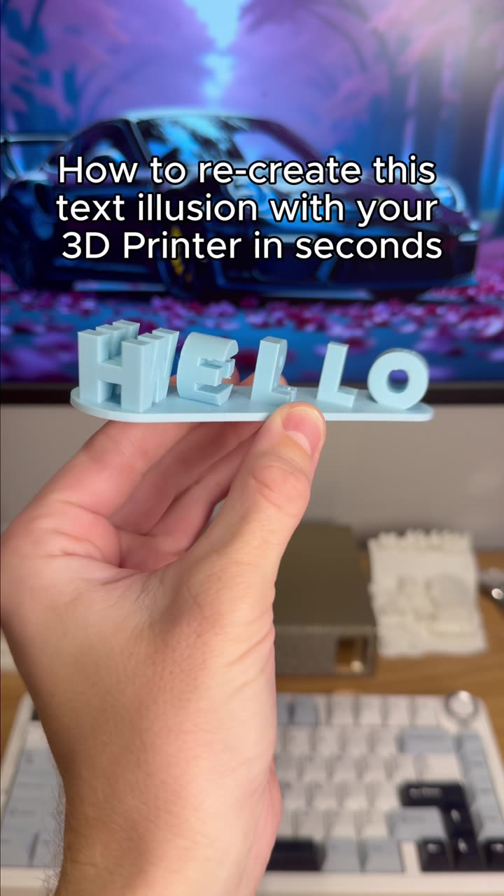 How to 3D print this text flip illusion with any words
