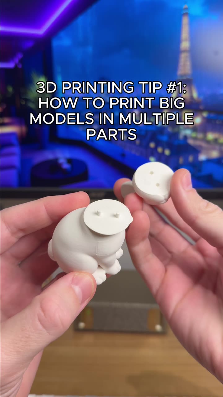 How to 3D print large objects in multiple parts