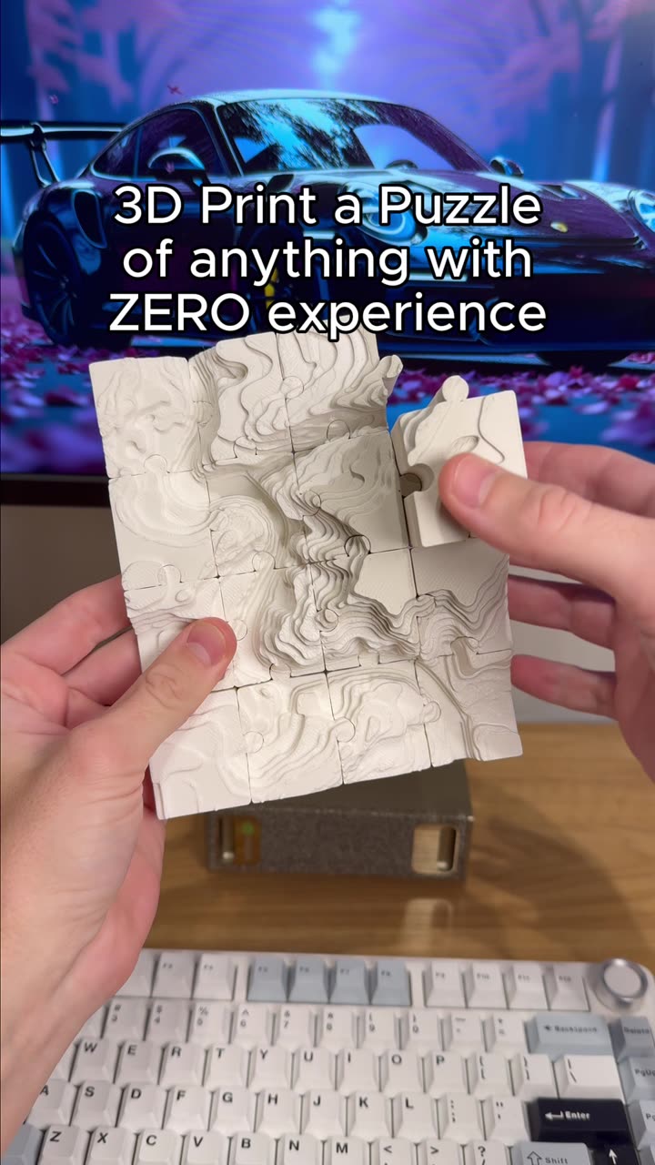 3D Print a Jigsaw Puzzle of anything with ZERO experience