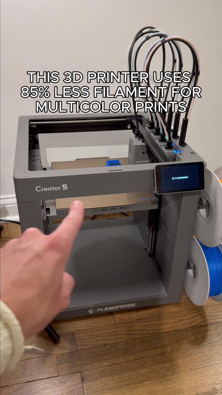 This 3D Printer uses 85% less filament for multicolor prints