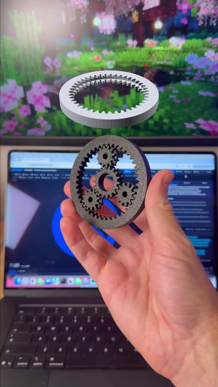Design and 3D Print functioning planetary gears with no experience using CAD AI
