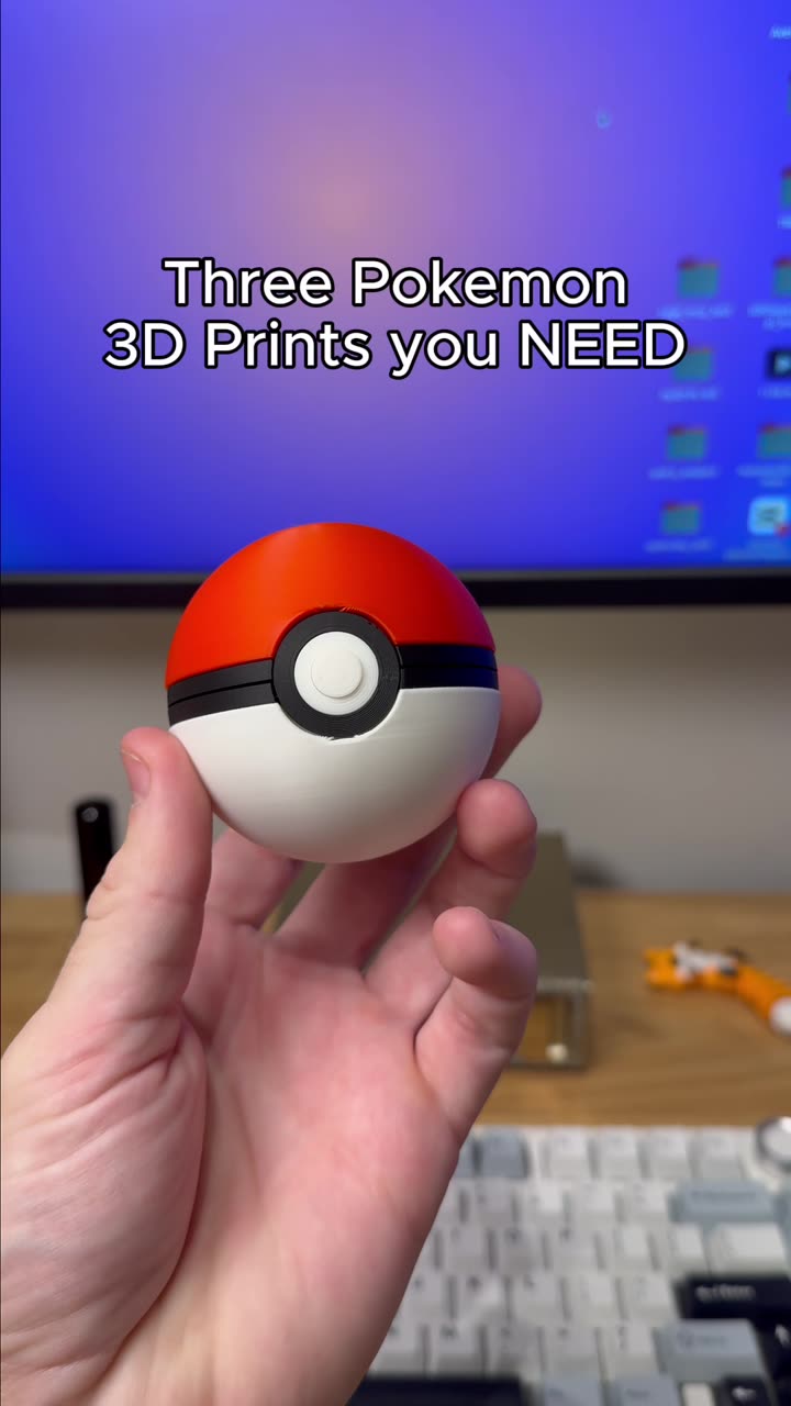 Three 3D Prints for Pokémon fans