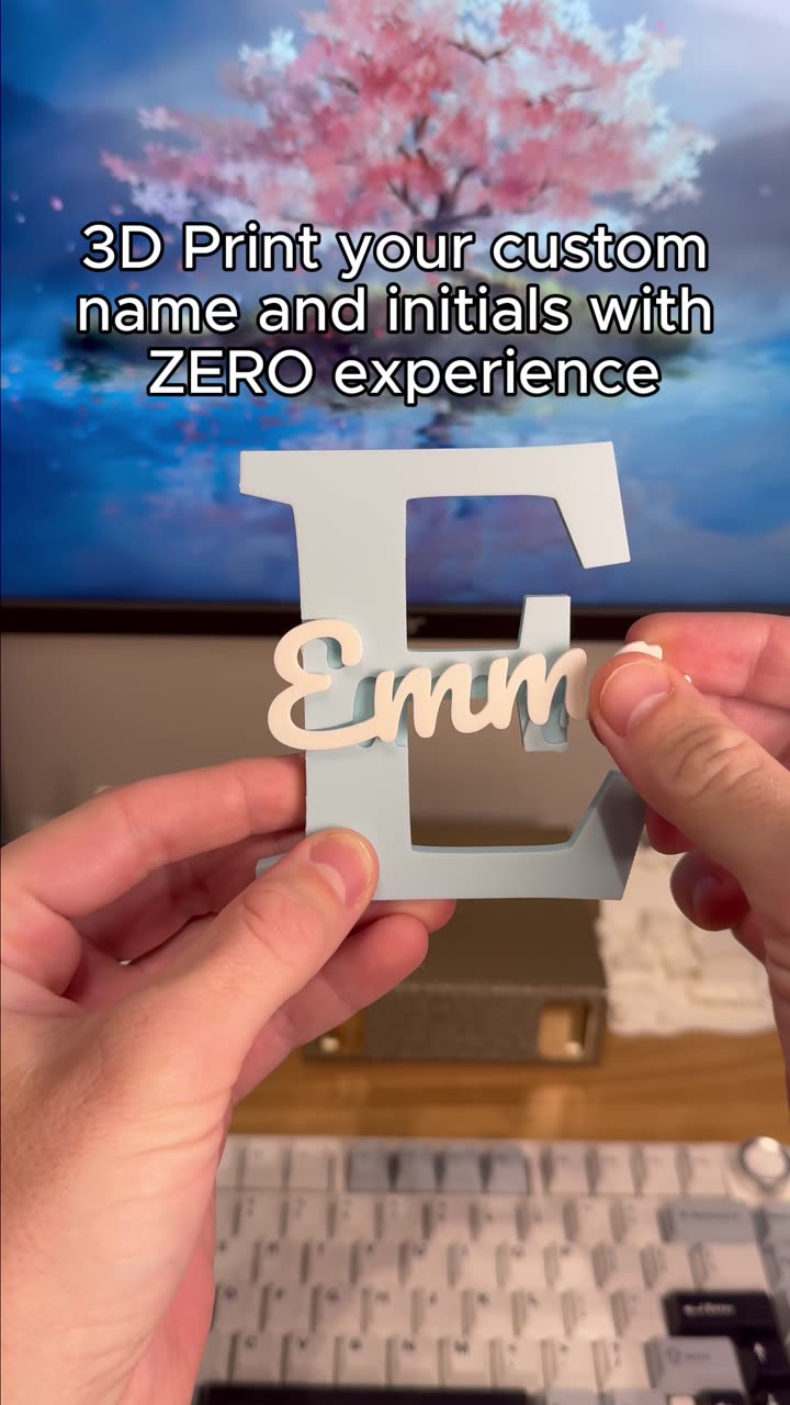 3D print your name monogram with no experience