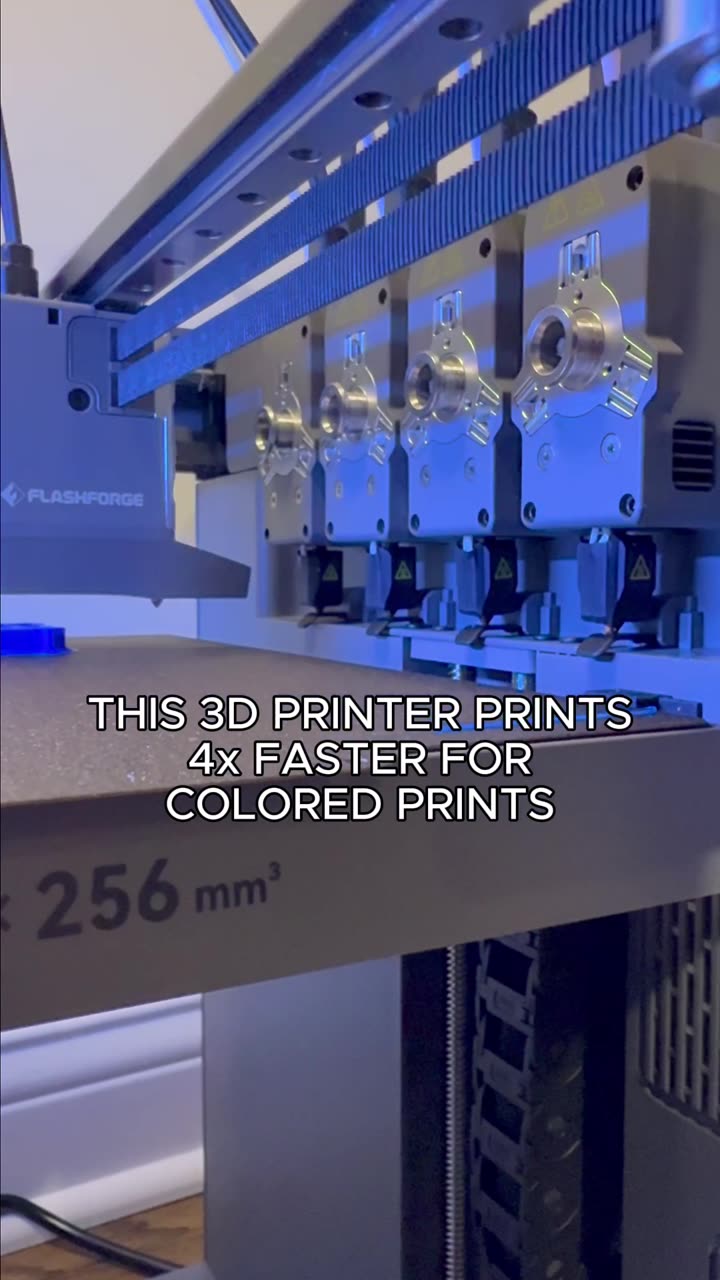 Print up to 4x faster when multicolor 3d printing